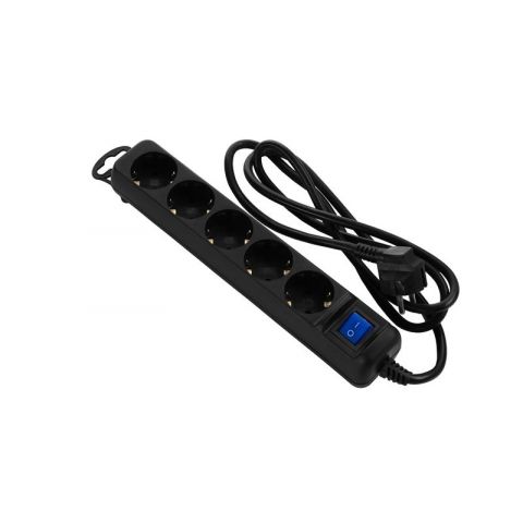 Фильтр питания 2E (2E-U05ES15M1.5BK) 5хSchuko, 1.5 м, черный