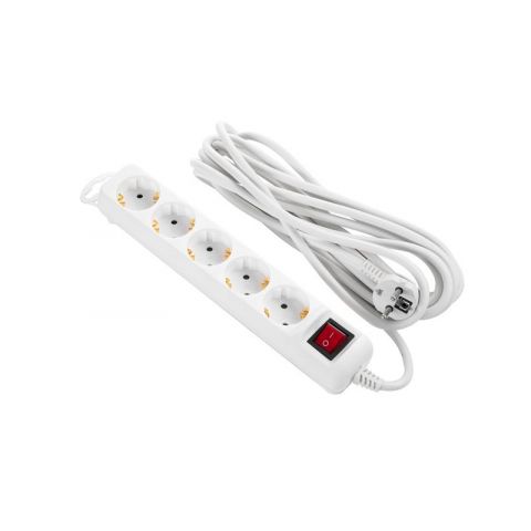 Фільтр живлення 2Е (2E-U05ES15M5) 5хSchuko, 5 м, білий