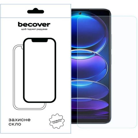Защитное стекло BeCover для Xiaomi Redmi Note 12 4G/Note 12 5G/Poco X5 5G Crystal Clear Glass 3D (709254)