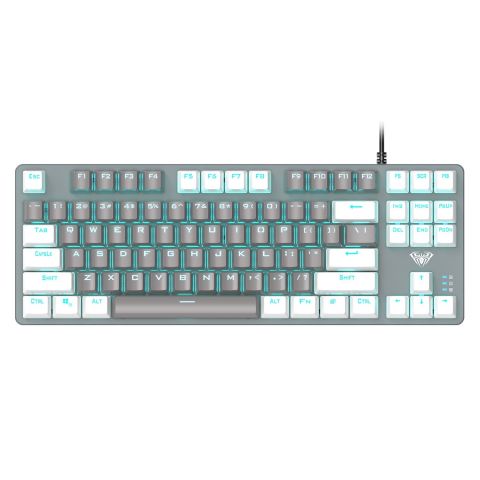 Клавиатура Aula Mechanical F3287 White/Grey Keycap KRGD Blue (6948391240688)