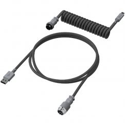 Кабель HyperX USB-A – USB-C, спиральный, 1.37 м Grey (6J678AA)