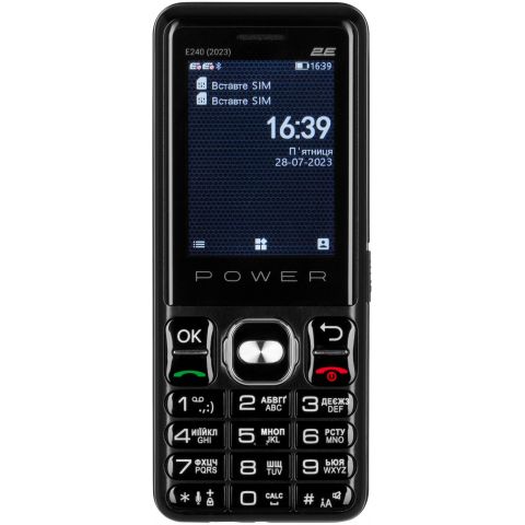 Мобiльний телефон 2E E240 2023 Dual Sim Black (688130251068)