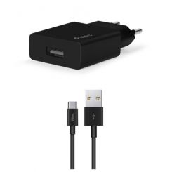Сетевое зарядное устройство Ttec SmartCharger USB 2.1А Black (2SCS20CS) + кабель USB Type-C