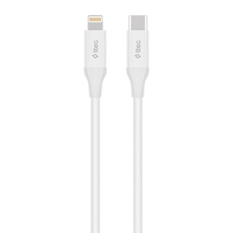 Кабель Ttec USB Type-C - Lightning (M/M), 1.5 м, White (2DK40B)