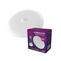 Светильник настенно-потолочный светодиодный накладной с датчиком движения ELM VEGA S 9W 6500К IP20 (26-0124)