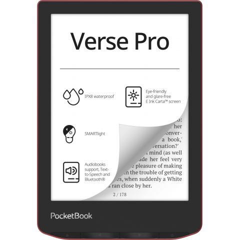 Электронная книга PocketBook 634 Verse Pro Passion Red (PB634-3-CIS)