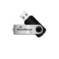 Флеш-накопитель USB2.0 32GB MediaRange Black/Silver (MR911)