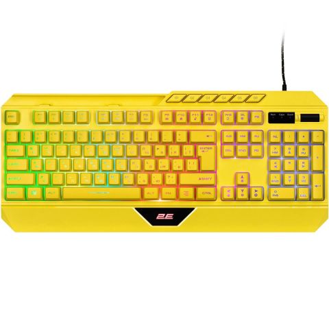 Клавиатура 2E Gaming KG315 RGB USB Yellow Ukr (2E-KG315UYW)