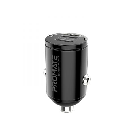 Автомобильное зарядное устройство Promate Bullet-PD40 Black