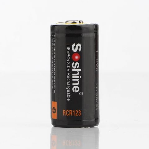 Аккумулятор Soshine CR123A/16340 600mAh 1шт