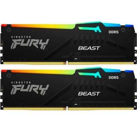 Модуль памяти DDR5 2x8GB/5200 Kingston Fury Beast RGB Black (KF552C40BBAK2-16)