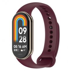 Силиконовый ремешок BeCover для Xiaomi Mi Smart Band 8 Burgundy Red (709378)