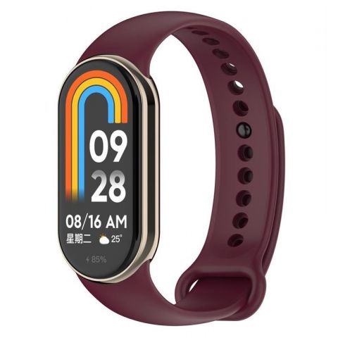 Силиконовый ремешок BeCover для Xiaomi Mi Smart Band 8 Burgundy Red (709378)