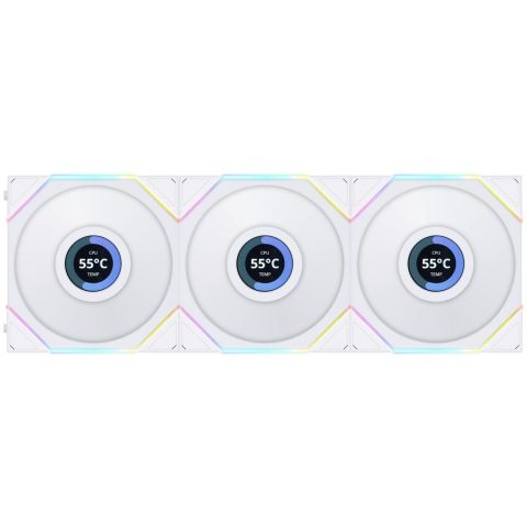 Вентилятор Lian Li TLLCD 120-3, White Cooler (G99.12TLLCD3W.00)