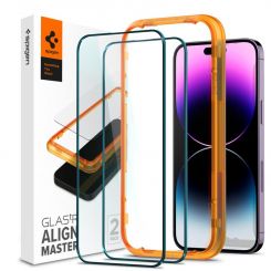 Защитное стекло Spigen Glas.tR AlignMaster FC для Apple iPhone 14 Pro Max, Black, 2шт (AGL05204)