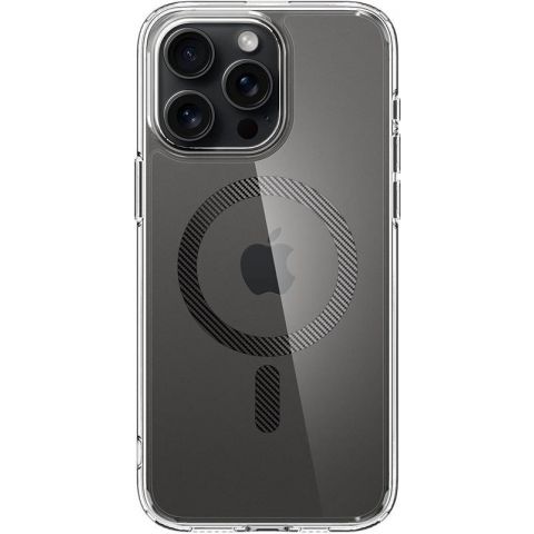 Чeхол-накладка Spigen Ultra Hybrid MagFit для Apple iPhone 15 Pro Max Carbon Fiber (ACS06578)