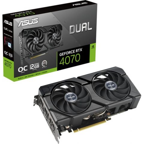 Видеокарта GF RTX 4070 12GB GDDR6X Dual EVO OC Asus (DUAL-RTX4070-O12G-EVO)