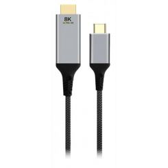 Кабель Cablexpert USB Type-C - HDMI (M/М), 2 м, черный (A-CM-HDMIM8K-2M)