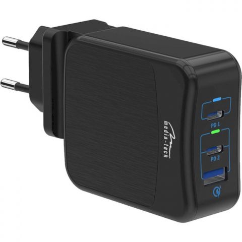Сетевое зарядное устройство Media-Tech MT6252 65W Black 