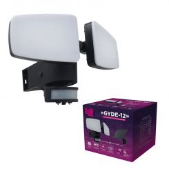 Прожектор светодиодный ELM Gyde 12 Вт IP54 на солнечной батарее с датчиком движения (26-0128)