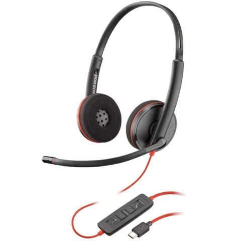 Гарнитура Poly стерео On-ear Blackwire 3220 Black (8X228AA)