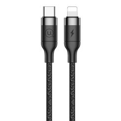 Кабель Usams US-SJ350 USB Type-C - Lightning, 1.2 м, Black (SJ350USB01)