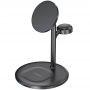 Магнітний бездротовий зарядний пристрій Choetech (T585-F-101CCBK) 3in1 Magnetic wireless charger station for Apple Магнітний бездротовий зарядний пристрій Choetech (T585-F-101CCBK) 3in1 Magnetic wireless charger station for Apple
