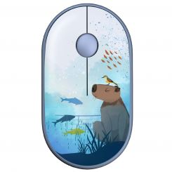 Мышь беспроводная 2E MF300 Capybara Swim Silent WL BT Blue (2E-MF300WCAPIBARABL) 