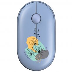 Мышь беспроводная 2E MF300 Flora Mallow Silent WL BT Blue (2E-MF300WFLORABL) 