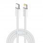 Кабель ColorWay Lightning + USB Type-C (M/M), 3.0 А, 1 м, Grey (CW-CBPDCL061-GR)