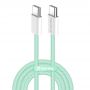 Кабель ColorWay USB Type-C + USB Type-C (M/M), 3.0 А, 1 м, Green (CW-CBPDCC061-G)
