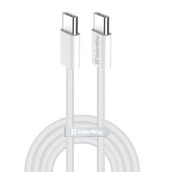 Кабель ColorWay USB Type-C + USB Type-C (M/M), 3.0 А, 1 м, Grey (CW-CBPDCC061-GR)