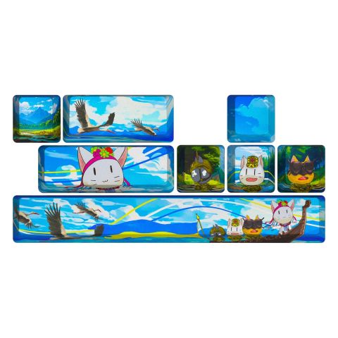 Набор кейкапов Hator PBT Keycaps Authentic Edition Fighting Cats (HTS-705)