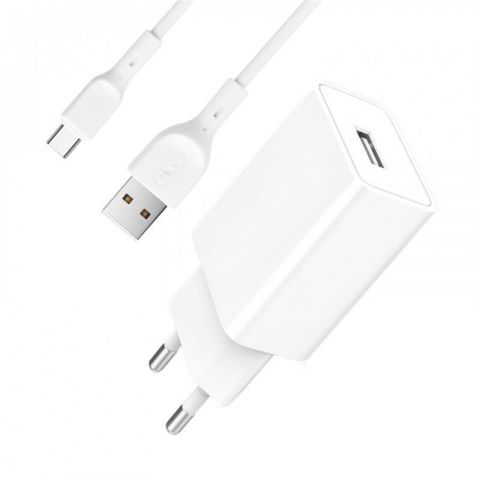 Зарядное устройство SkyDolphin SC36T (1USB, 2.4A) White (SDMZP-000117) + кабель Type-C Зарядное устройство SkyDolphin SC36T (1USB, 2.4A) White (SDMZP-000117) + кабель Type-C