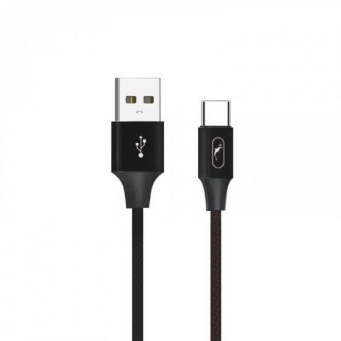 Кабель SkyDolphin S55T Neylon USB - USB Type-C (M/M), 1 м, Black (SDUSB-000436)