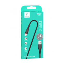 Кабель SkyDolphin S02T USB - USB Type-C (M/M), 1 м, Black (SDUSB-000589)