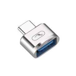 Переходник SkyDolphin OT05 Mini USB Type-C - USB (M/F), silver (SDADPT-00030)