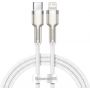 Кабель Baseus Cafule Metal USB-C-Lightning, 1м White (6953156202078)