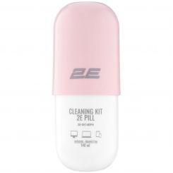 Набір для чищення 2E Pill (2E-SK140PN) LED/LCD + серветка 20х20 см White/Pink