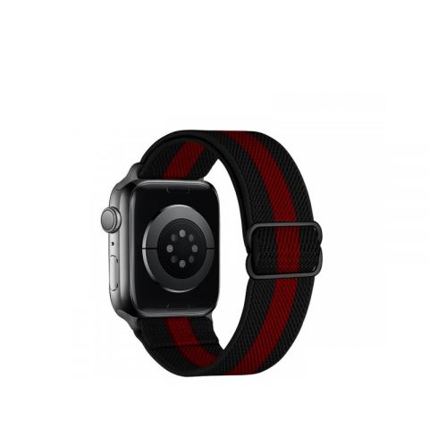 Ремешок Hoco WA04 Nylon Loop для Apple Watch 42mm/44mm/45mm/49mm Black/Red (WA04-42/49BR)