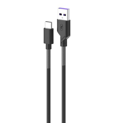 Кабель SkyDolphin S27T Spring Anti-Brake USB - USB Type-C (M/M), 1 м, Black (SDUSB-000611)