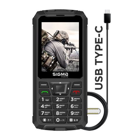 Мобильный телефон Sigma mobile X-treme PR68 Type-C Dual Sim Black (4827798122419)
