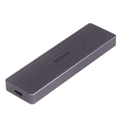Зовнішня кишеня Maxxter M.2 NVMe PCIe, USB 3.2 Type-C, Metal, Black (EHDE-2280D-01)