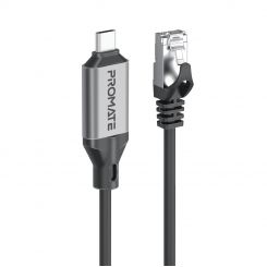Кабель Promate USB Type-C - RJ-45, 5 м, Black (clink-rj45)