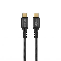 Кабель Promate USB Type-C - USB Type-C (M/M), 5 A, 240 W, 2 м, PowerBolt240 Black (powerbolt240-2m.black)
