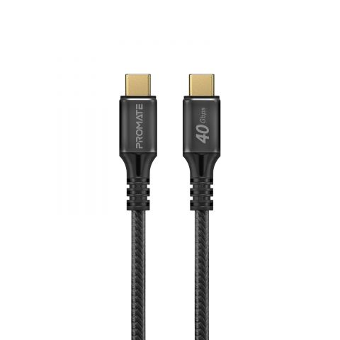 Кабель Promate USB Type-C - USB Type-C (M/M), 5 A, 240 W, 2 м, PowerBolt240 Black (powerbolt240-2m.black)