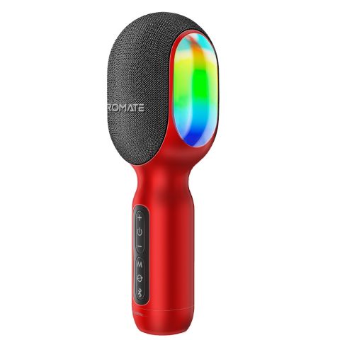 Микрофон для караоке Promate VocalMic Bluetooth LED Red (vocalmic.red)
