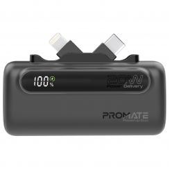 Универсальная мобильная батарея Promate PowerUp-Duo 5000mAh 20W Black