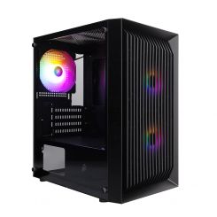 Корпус 1stPlayer BS-2-BK-3F1 Black без БП