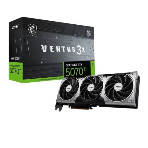 Відеокарта GF RTX 5070 Ti 16GB GDDR7 Ventus 3X OC MSI (GeForce RTX 5070 Ti 16G VENTUS 3X OC)